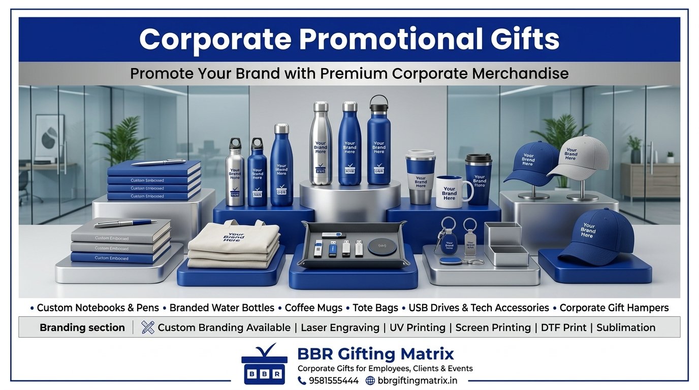 corporate drinkware gifts in Hyderabad including branded water bottles coffee mugs and promotional merchandise