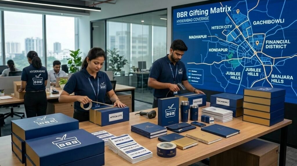 customized corporate gifts in Hyderabad with logo printing and premium branded packaging